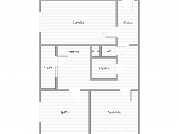 Na predaj 3 izbový byt 74m2 + loggia Poprad, sídlisko Starý Juh