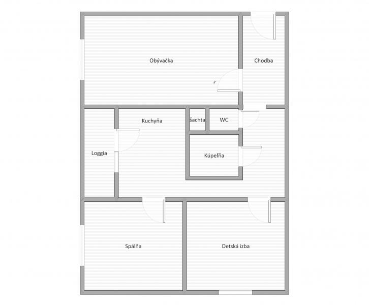 Na predaj 3 izbový byt 74m2 + loggia Poprad, sídlisko Starý Juh