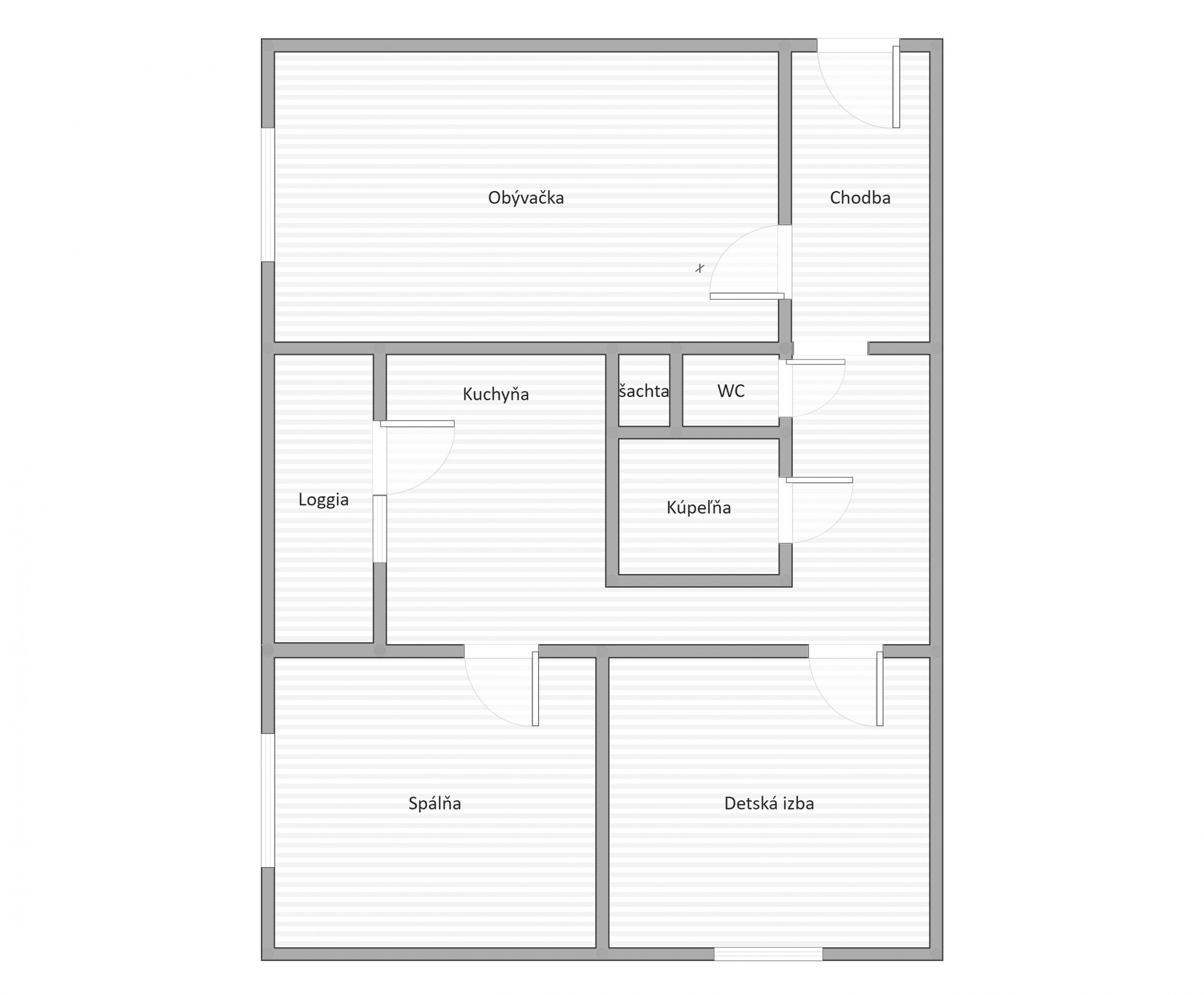 Na predaj 3 izbový byt 74m2 + loggia Poprad, sídlisko Starý Juh