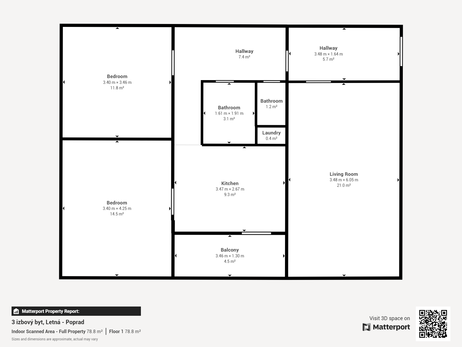 Na predaj priestranný 3 izbový byt sloggiou, Poprad Nový Juh