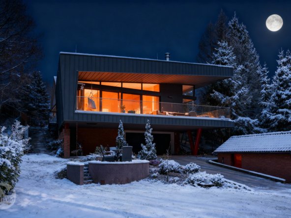 Na predaj moderná rodinná vila pod Chopkom, ukrytá v korunách stromov, Nízke Tatry