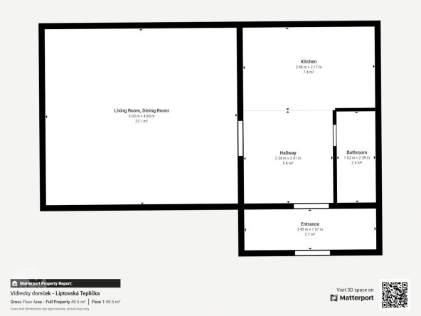 Na predaj vidiecky domček v cene garáže - Liptovská Teplička