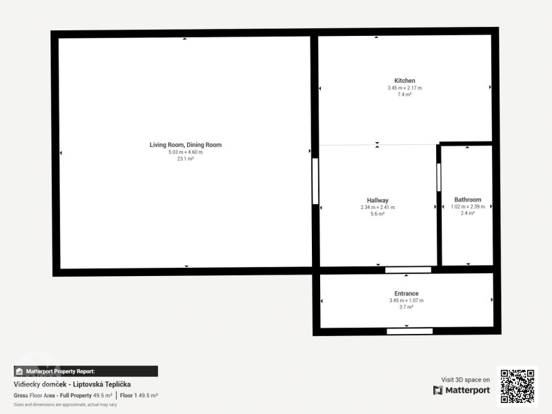 Na predaj vidiecky domček v cene garáže - Liptovská Teplička