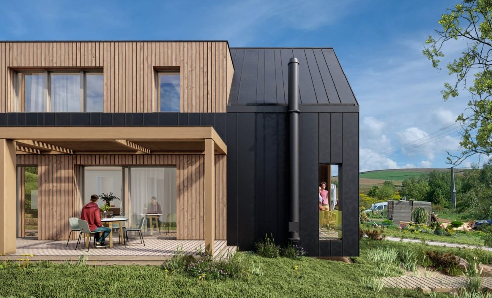 Projekt domu so stavebným povolením a pozemkom so základovou doskou - Ľubica