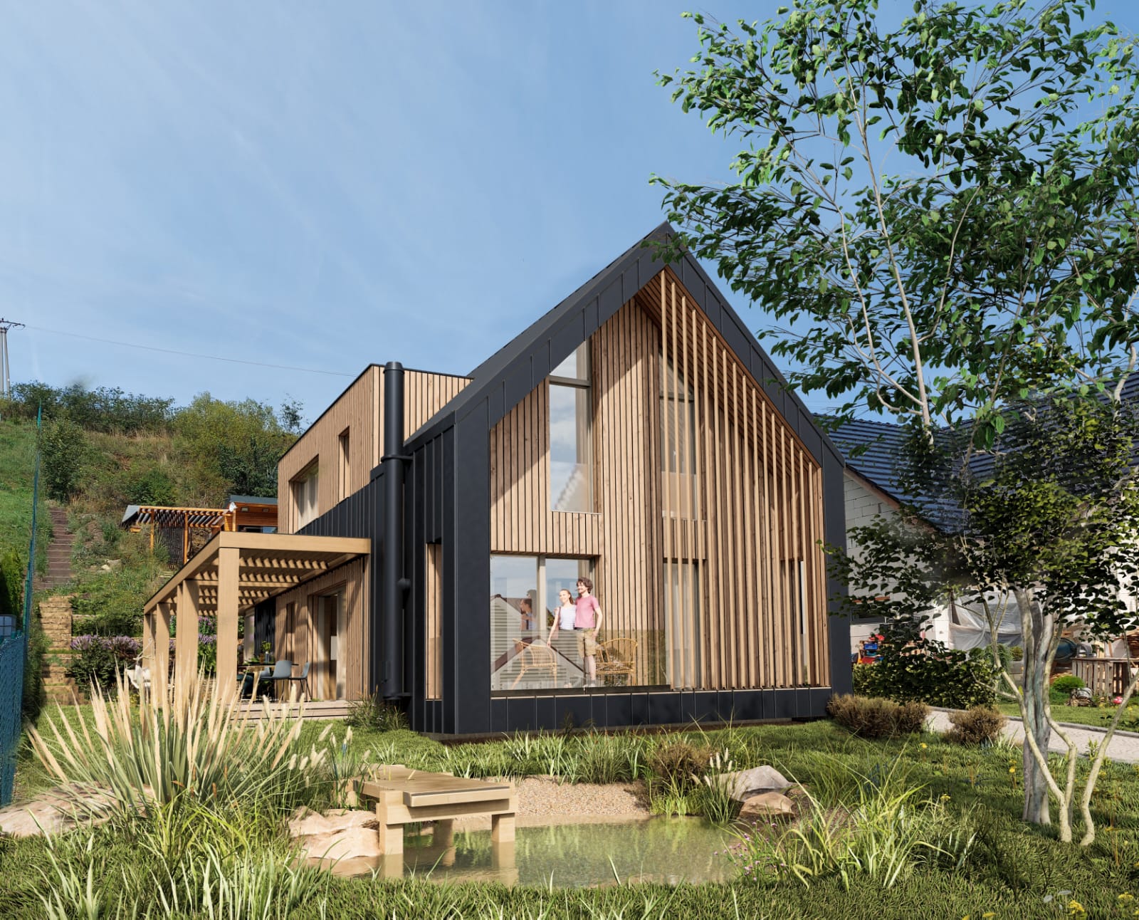 Projekt domu so stavebným povolením a pozemkom so základovou doskou - Ľubica