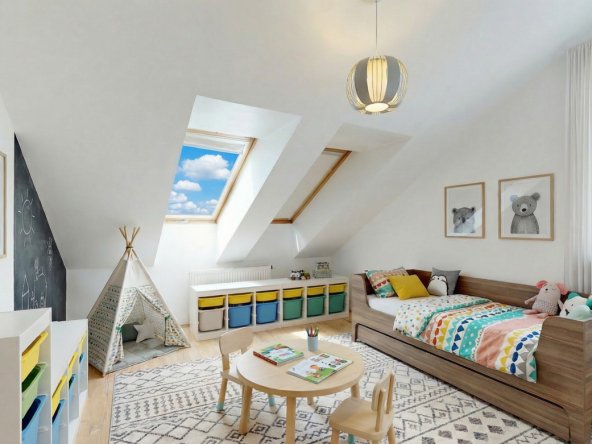 Na predaj podkrovný 3 izbový byt priamo v centre Popradu s výhľadom na Tatry